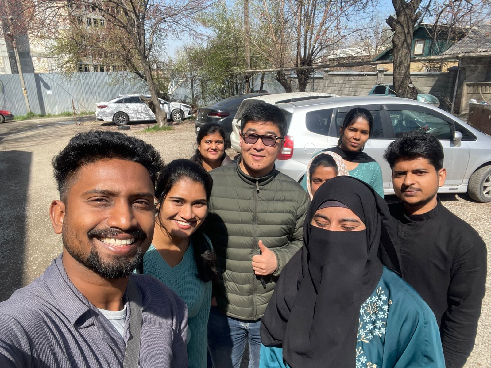 Indian and local students together